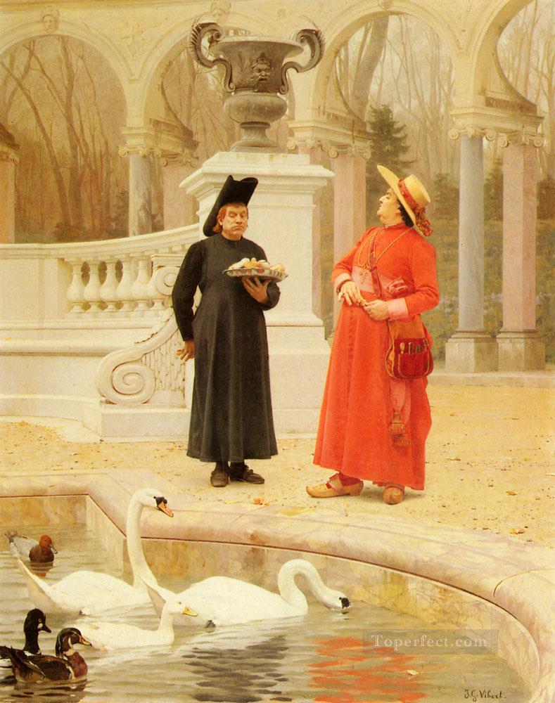A Plate Of Cakes academic painter Jehan Georges Vibert Oil Paintings